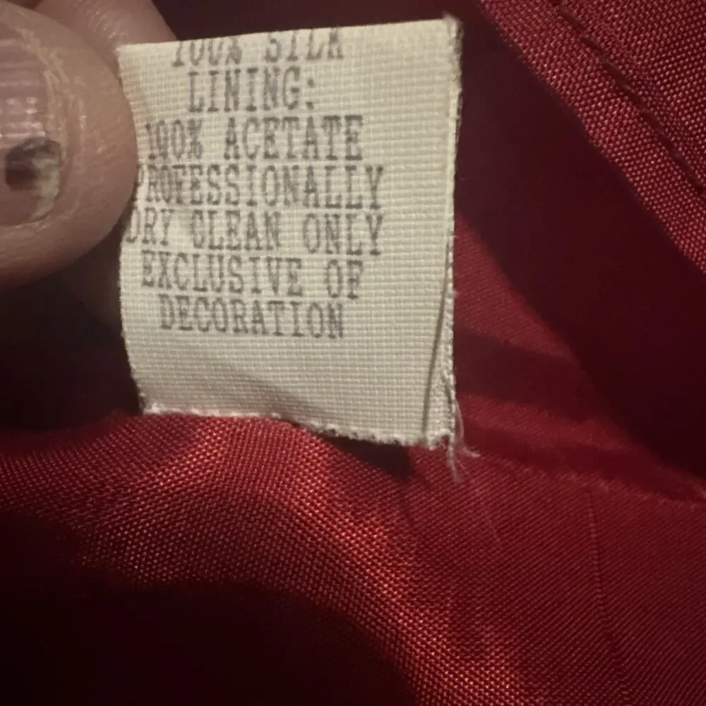 Mica Red Silk Sundress Size 8 Hippie Summer Knee-Length Dress Made in USA - Picture 9 of 9